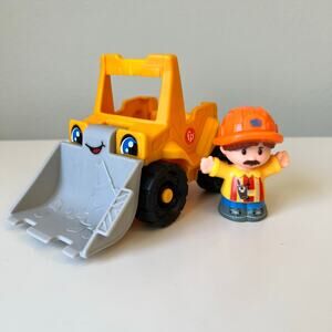 Mattel Fisher Price 2021 Little People Bulldozer Construction Car